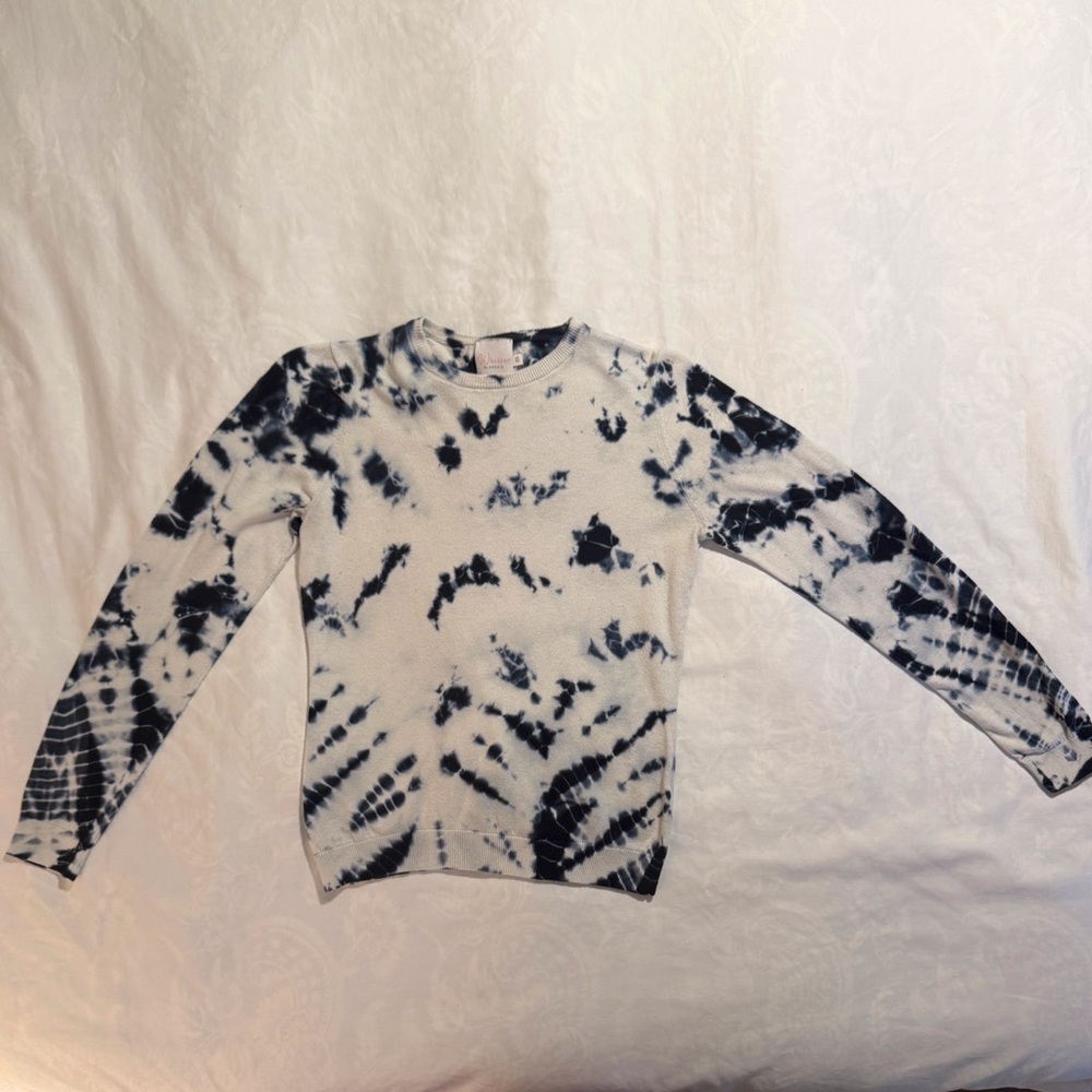 WHISPER BY BRODIE Tie Dye Sweater - Indigo & White - Size XS